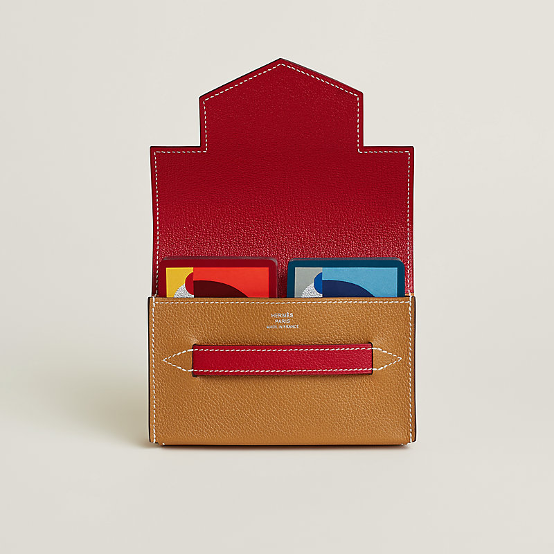 トランプ付き♪【HERMES】Lord Pocket ブリッジカードケース シンプルでトランプ付き HERMES Lord Pocket bridge deck ケース